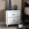 Baxton Studio Davet Silver Metal 2-Drawer Nightstand 152-9189 - alternate 2